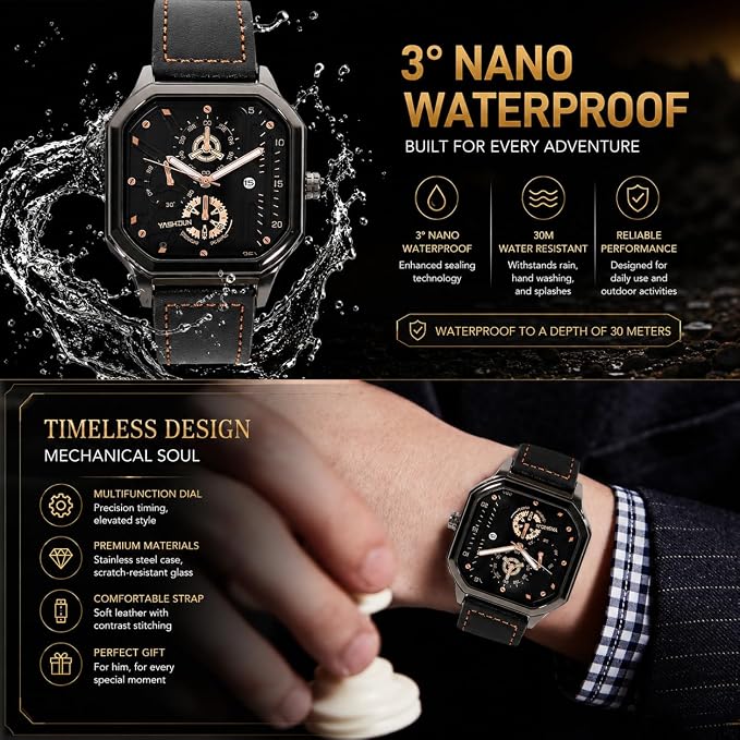 Juego de Regalo para Hombre, Reloj de Pulsera, Llavero, Gafas de Sol, día del Padre, día de San Valentín, Boda, Navidad, Novio, Regalo