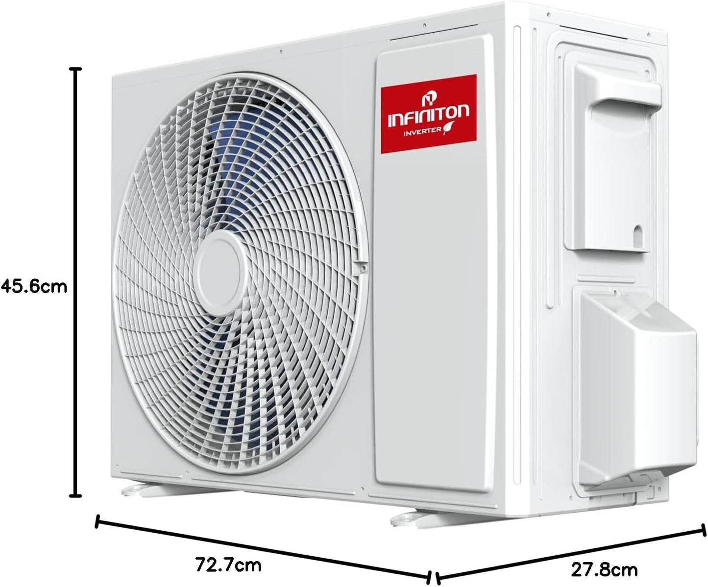 Infiniton Aire Acondicionado Split SPTTC12A2, 12000 BTU - Bomba de Calor, Mando a distancia, Pantalla LED, Deshumidificador, Bajo Consumo [Clase de eficiencia energética A++]