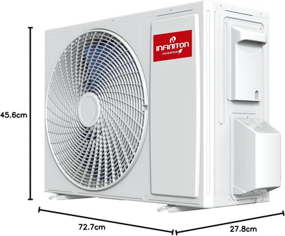 Infiniton Aire Acondicionado Split SPTTC12A2, 12000 BTU - Bomba de Calor, Mando a distancia, Pantalla LED, Deshumidificador, Bajo Consumo [Clase de eficiencia energética A++]