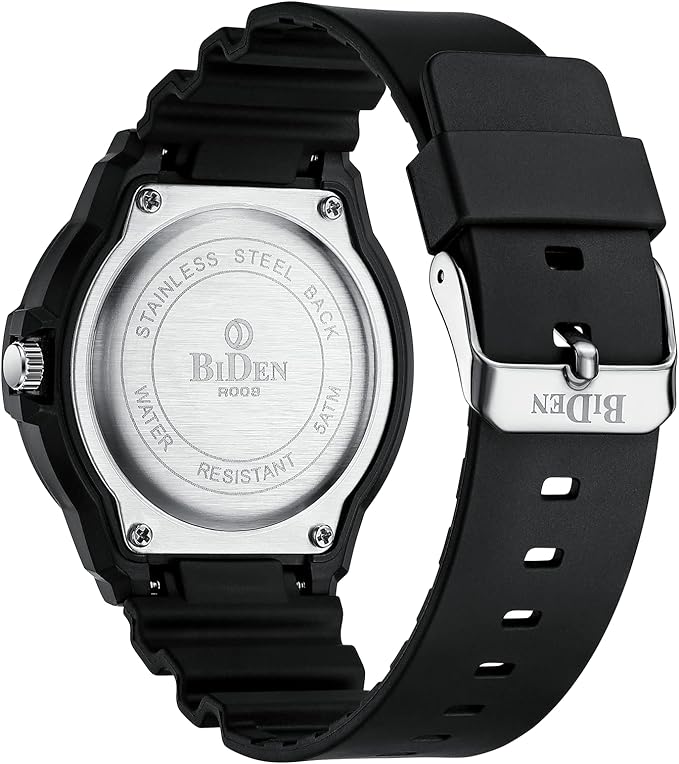 HANPOSH Reloj Hombre Relojes Pulseras Impermeable Diseño Analógico Cronógrafo Luminoso Acero Inoxidable Esfera Calendaria Moda