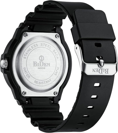 HANPOSH Reloj Hombre Relojes Pulseras Impermeable Diseño Analógico Cronógrafo Luminoso Acero Inoxidable Esfera Calendaria Moda