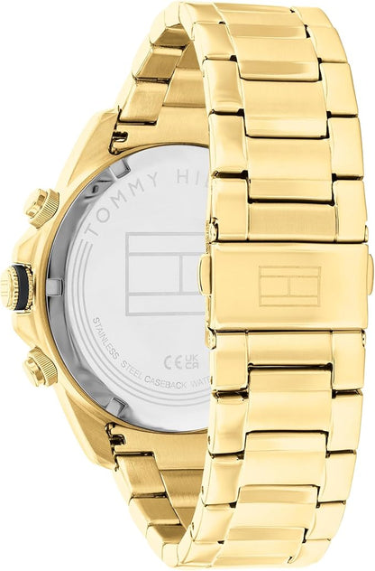 Tommy Hilfiger Reloj Analógico Multifunción de Cuarzo para Hombre con Correa de Acero Inoxidable, de Silicona o de Cuero
