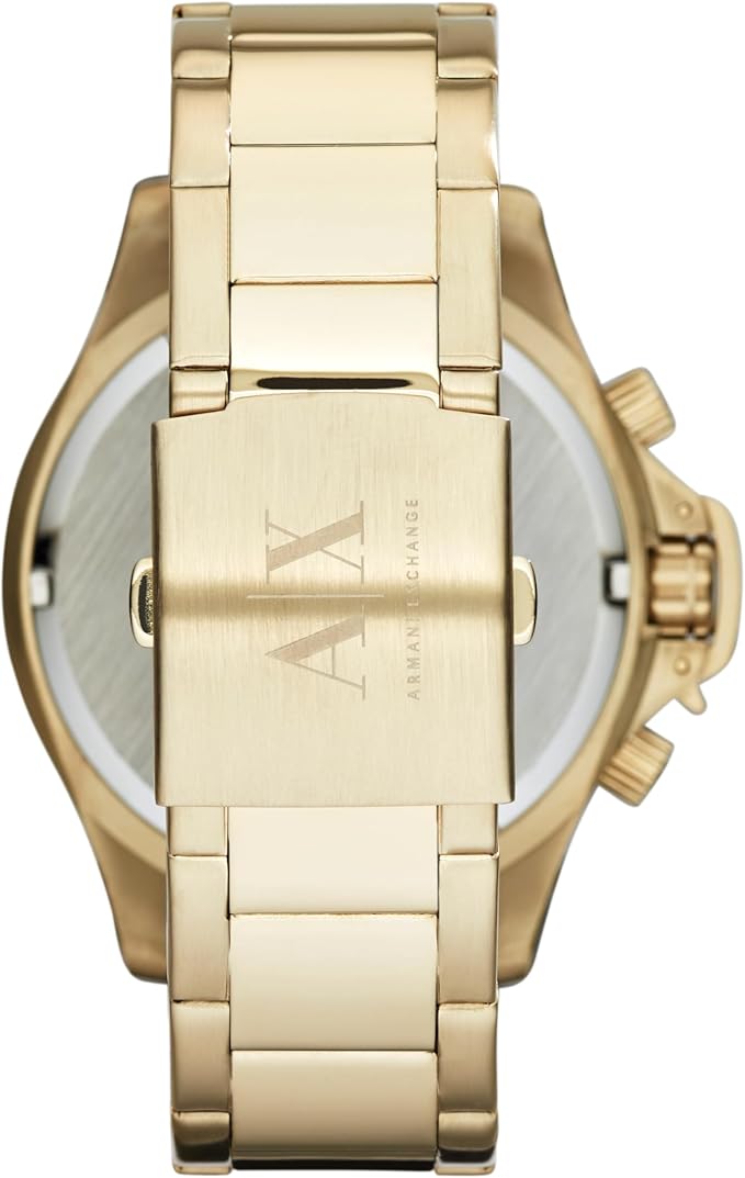 Armani Exchange Reloj hombre, Movimiento cronógrafo de cuarzo y caja de 48mm con correa de acero inoxidable