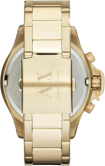 Armani Exchange Reloj hombre, Movimiento cronógrafo de cuarzo y caja de 48mm con correa de acero inoxidable