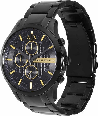 Armani Exchange Relojes de Hombre, Movimiento de Cuarzo cronógrafo y Caja de 46 mm con Correa de Acero Inoxidable