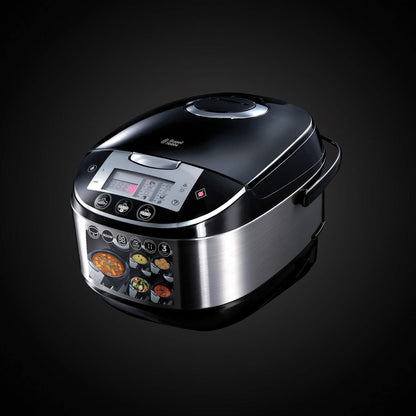 Russell Hobbs Robot de Cocina Cook@Home - Capacidad 5 L, Recipiente de Acero Inoxidable, Tapa Anticondensación, Plata - 21850-56