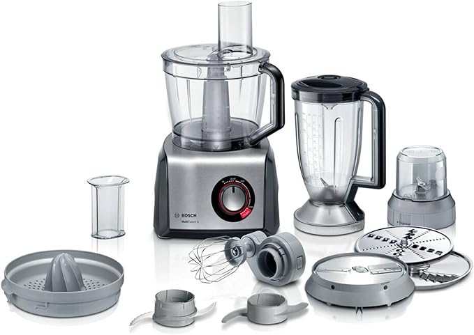 Bosch - Procesador de alimentos, MultiTalent 8, 1250 W, Negro, Acero inoxidable, MC812M844Bosch - Procesador de alimentos, MultiTalent 8, 1250 W, Negro, Acero inoxidable, MC812M844