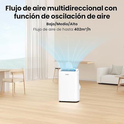 COMFEE Pingüino Aire Acondicionado Portátil Frío y Calor 3000 Frigorías / 12000 BTU - Climatizador Silencioso con Bomba Calor - Air Conditioner 4 en 1 con...