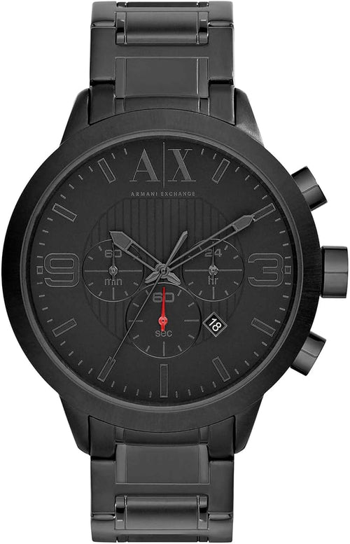 Armani Exchange Reloj Hombre, Movimiento Cuarzo cronógrafo y Caja 49mm con Correa Acero