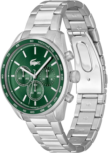 Lacoste Reloj Cronógrafo de Cuarzo Colección Boston para Hombre con Pulsera de Cuero o Acero Inoxidable en Enlace o Malla