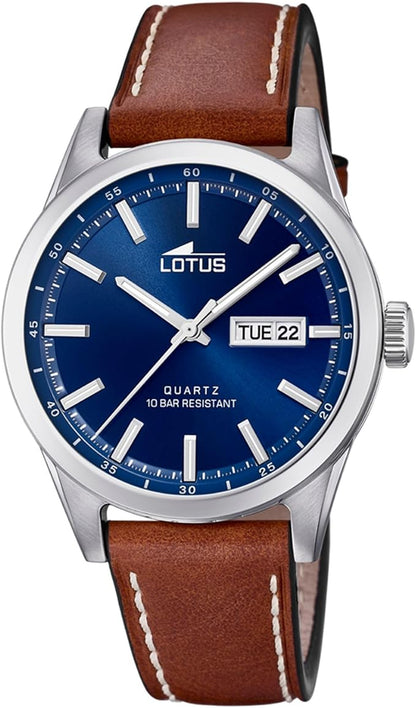LOTUS Reloj Hombre Analógico de Cuero