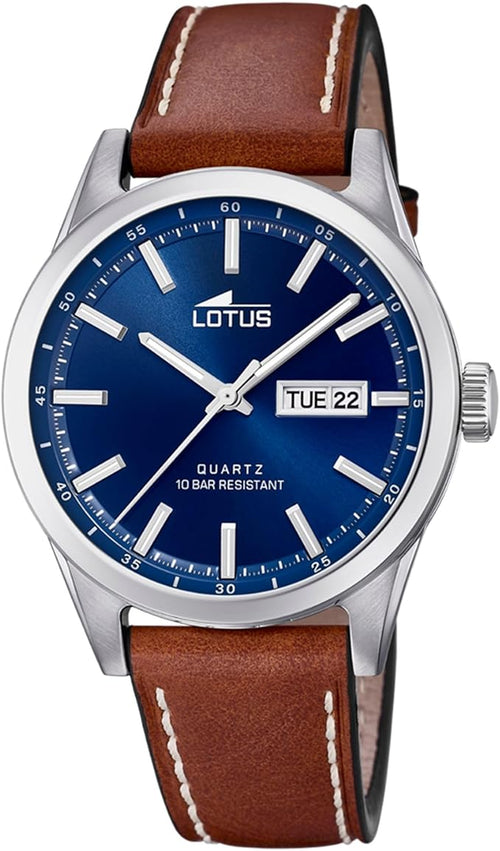 LOTUS Reloj Hombre Analógico de Cuero