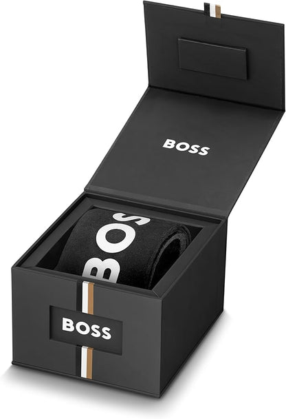 BOSS Reloj Cronógrafo de Cuarzo para Hombre 44 mm Colección VELOCITY con Correa de Silicona, Función de Fecha, 3 Subesferas, Resistencia al Agua 5ATM