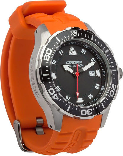 Cressi Manta - Reloj Submarino Profesional 10 ATM con Mecanismo de Cuarzo