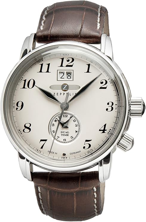Zeppelin Count Reloj para Hombre Analógico de Cuarzo con Brazalete de Piel de Vaca 7644-5