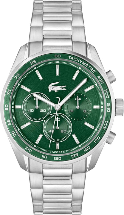 Lacoste Reloj Cronógrafo de Cuarzo Colección Boston para Hombre con Pulsera de Cuero o Acero Inoxidable en Enlace o Malla