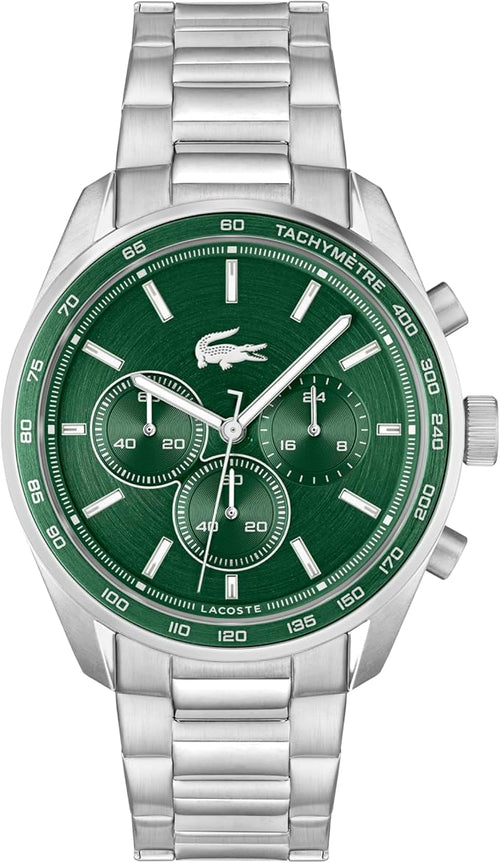 Lacoste Reloj Cronógrafo de Cuarzo Colección Boston para Hombre con Pulsera de Cuero o Acero Inoxidable en Enlace o Malla
