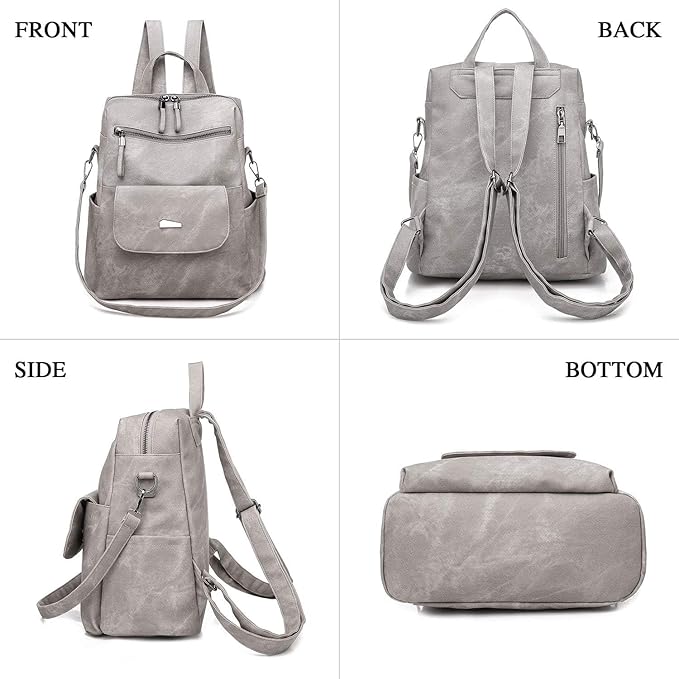 UBAYMAX Mochilas Mujer de Cuero PU,Mochila Casual de Moda,Bolso Mochila Monedero de Sintético,Bolsa de Hombro Escuela Viaje Compras Señoras,Moda Regalo para para Mujer