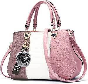 VARLIVOO Casual Bolsos para Mujer Bolsos Bandolera Bolsos de Mano Bolsos Totes para Mujer Bolso Señoras Cocodrilo Patrón Impermeable PU Cuero