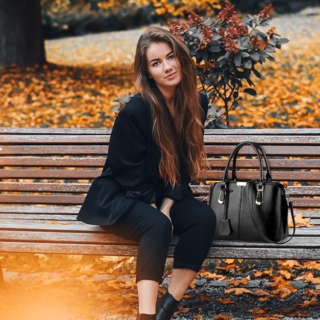 Pahajim Bolsos Bandolera Mujer Bolso de Mano Ajustables PU Piel Tote Bag Bolso Elegante Mujer para Trabajo Diario Vida