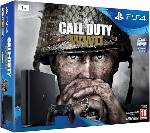 Sony PlayStation 4 + Call of Duty WWII Negro 1000 GB Wifi - Videoconsolas (PlayStation 4, Negro, 8192 MB, GDDR5, AMD Jaguar, AMD Radeon)