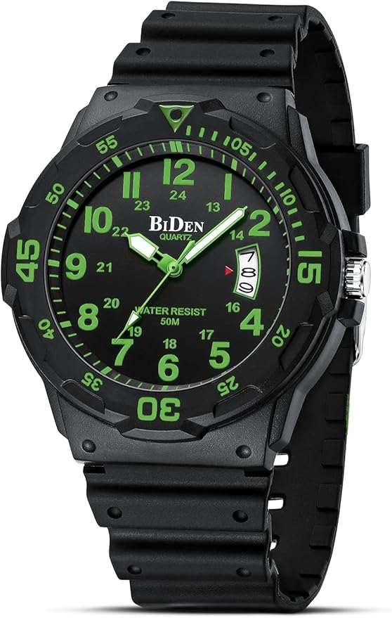 HANPOSH Reloj Hombre Relojes Pulseras Impermeable Diseño Analógico Cronógrafo Luminoso Acero Inoxidable Esfera Calendaria Moda