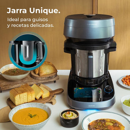Cecotec Robot de Cocina Multifunción con Dispensador de Alimentos Mambo CooKing Total Gourmet. 2200W, 45 Funciones, Miles de Recetas Guiadas, Jarra Unique de 4,5L y Jarra Victory de 5L, Accesorios