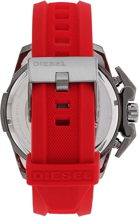 Diesel Overflow Reloj para Hombre, Movimiento Cronógrafo con Correa de Silicona, Acero Inoxidable o Piel