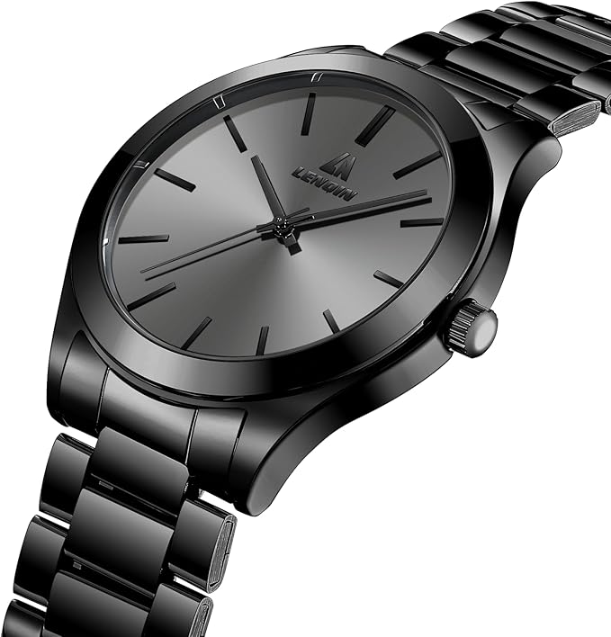 LN LENQIN Reloj Hombre Relojes De Acero Inoxidable para Hombres Relojes De Pulsera Impermeables para Hombres Reloj De Cuarzo Analógico De Diseño De Negocios De Moda