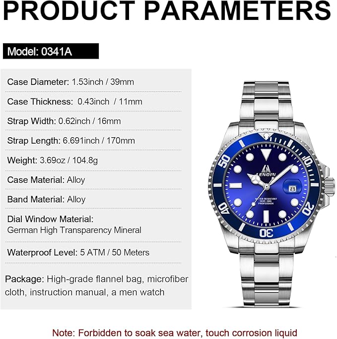 LN LENQIN Reloj Hombre Relojes de Acero Inoxidable para Hombres Reloj de Cuarzo Analógico Resistente Al Agua Relojes de Pulsera para Hombres con Fecha Relojes Casuales de Moda Luminosos