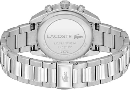 Lacoste Reloj Cronógrafo de Cuarzo Colección Boston para Hombre con Pulsera de Cuero o Acero Inoxidable en Enlace o Malla
