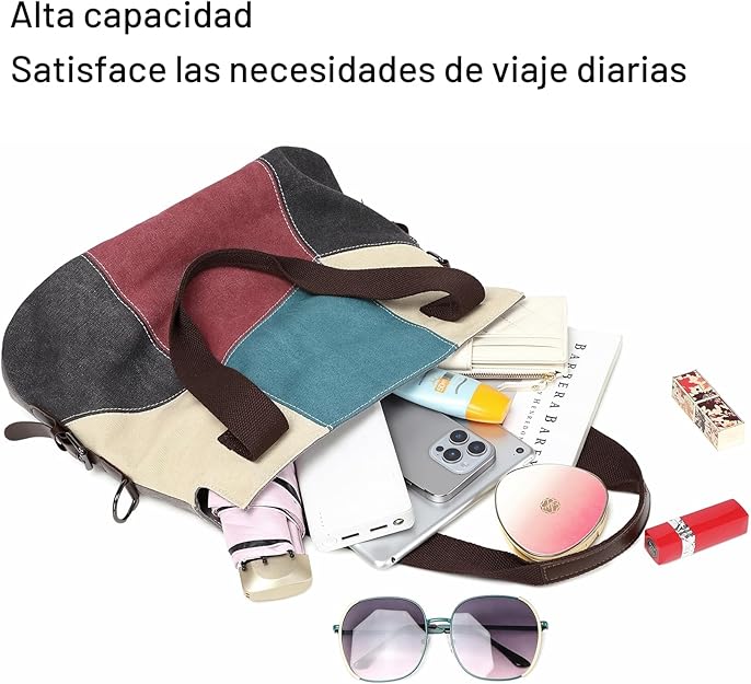 Bolso de Lona para Mujer Bolso de Las Señoras de la Lona Bolso de Hombro de Las Mujeres Bolso Bandolera Bolso Tote Bolso Shopper