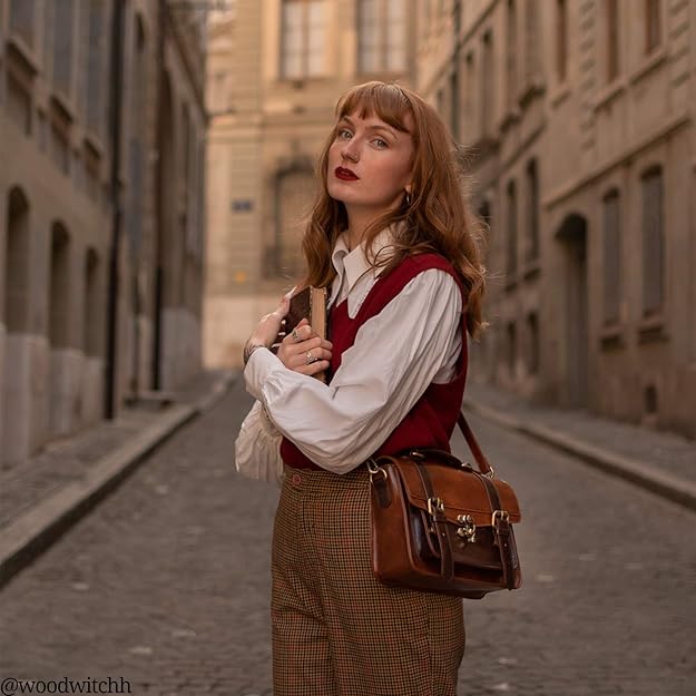 Ecosusi – Bolso bandolera para mujer, vintage, Marron 2 (marrón) - Eco012827057