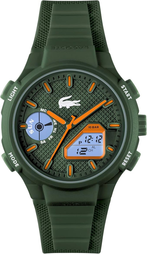 Lacoste Reloj de Cuarzo Multifuncional Analógico-Digital para Hombre Colección LC33 Collection con Correa en Silicona - Disponible para él y para Ella