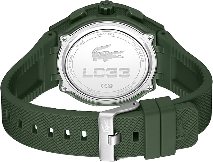 Lacoste Reloj de Cuarzo Multifuncional Analógico-Digital para Hombre Colección LC33 Collection con Correa en Silicona - Disponible para él y para Ella