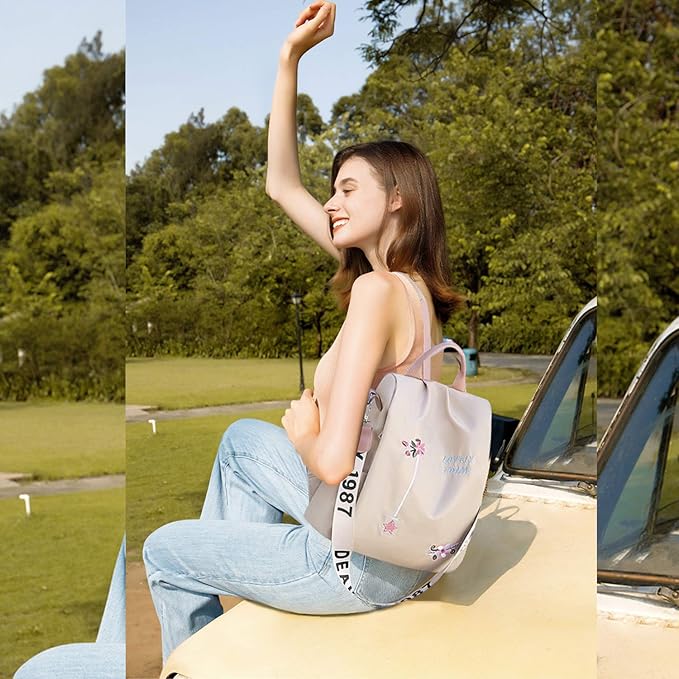 FANDARE Bolsos Mochila Mujer Bolsa de Hombro Bandolera Antirrobo Bolso Mochilas Tipo Casual Niña Bolsas Escolares Señoras Daypacks para Outdoor Viaje Commute Trabaja Impermeable Poliéster