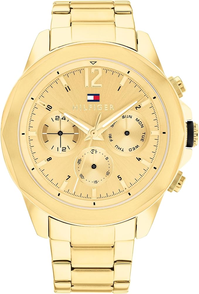 Tommy Hilfiger Reloj Analógico Multifunción de Cuarzo para Hombre con Correa de Acero Inoxidable, de Silicona o de Cuero
