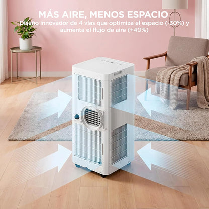 COMFEE Pingüino Aire Acondicionado Portátil 3 en 1 | 8000 BTU/2000 Frigorías Con App + Mando a Distancia | Climatizador y Deshumidificador | Bajo Consumo | Función Follow Me | Incluye kit de Ventana [Clase de eficiencia energética A]