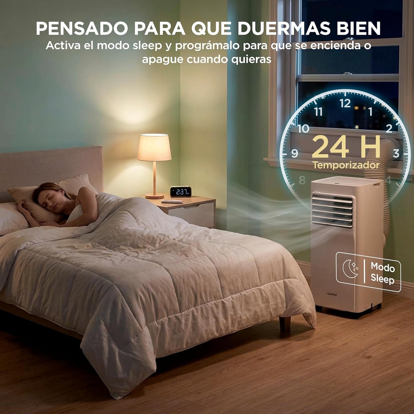 COMFEE Pingüino Aire Acondicionado Portátil 3 en 1 | 8000 BTU/2000 Frigorías Con App + Mando a Distancia | Climatizador y Deshumidificador | Bajo Consumo | Función Follow Me | Incluye kit de Ventana [Clase de eficiencia energética A]