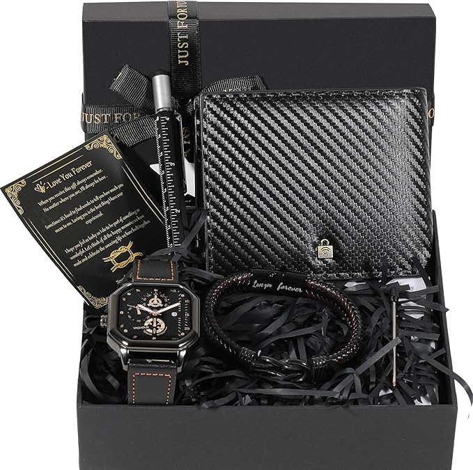 Juego de Regalo para Hombre, Reloj de Pulsera, Llavero, Gafas de Sol, día del Padre, día de San Valentín, Boda, Navidad, Novio, Regalo