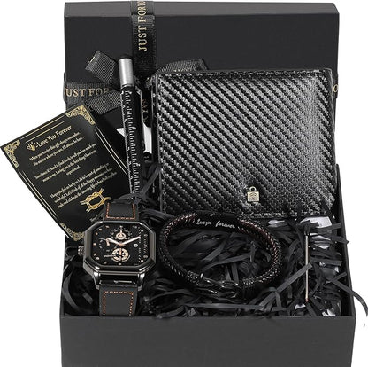 Juego de Regalo para Hombre, Reloj de Pulsera, Llavero, Gafas de Sol, día del Padre, día de San Valentín, Boda, Navidad, Novio, Regalo