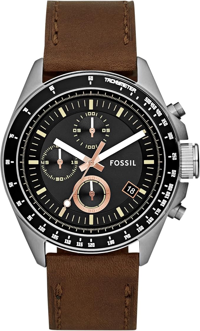 Fossil Reloj para Hombre Decker, Movimiento cronógrafo de Cuarzo