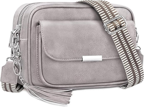 Bolso Mujer Bandolera Mediano Bolso Bandolera Mujer Piel PU Bolso Cruzado De Mujer Con Correa Ancha Ajustable Bolsos Bandolera Para Mujer Damas Compras, Viaje y Trabajo