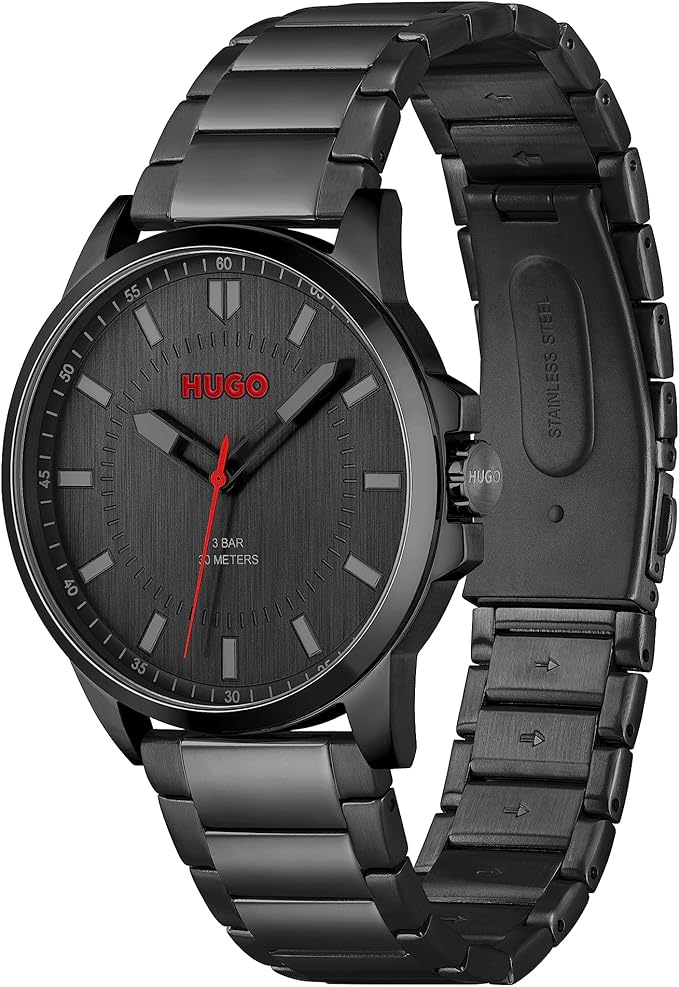 HUGO Reloj Analógico de Cuarzo para Hombre Colleción #First - Dispobible con Correa de Acero Inoxidable o de Cuero