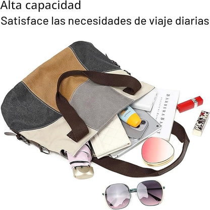 Bolso de Lona para Mujer Bolso de Las Señoras de la Lona Bolso de Hombro de Las Mujeres Bolso Bandolera Bolso Tote Bolso Shopper