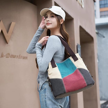 Bolso de Lona para Mujer Bolso de Las Señoras de la Lona Bolso de Hombro de Las Mujeres Bolso Bandolera Bolso Tote Bolso Shopper