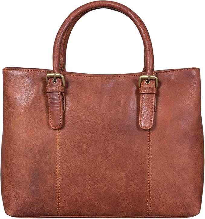 STILORD Daniela Moderno Bolso Piel Mujer con Aspecto Trenzado Bolso Bandolera para Señoras Tote Bag Bolso de Mano Cuero Auténtico Color:arrona - marrón