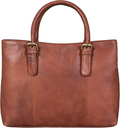 STILORD Daniela Moderno Bolso Piel Mujer con Aspecto Trenzado Bolso Bandolera para Señoras Tote Bag Bolso de Mano Cuero Auténtico Color:arrona - marrón