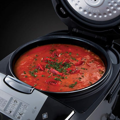 Russell Hobbs Robot de Cocina Cook@Home - Capacidad 5 L, Recipiente de Acero Inoxidable, Tapa Anticondensación, Plata - 21850-56