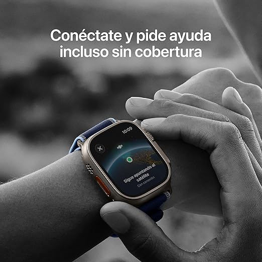 Apple Watch Ultra 3 GPS + Cellular, Reloj prémium para Running y Multideporte con Caja de Titanio Resistente de 49 mm y Correa Ocean Negra. Monitores avanzados de Salud